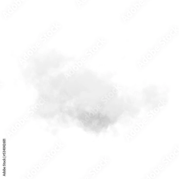 Fototapeta single white cloud with transparent background