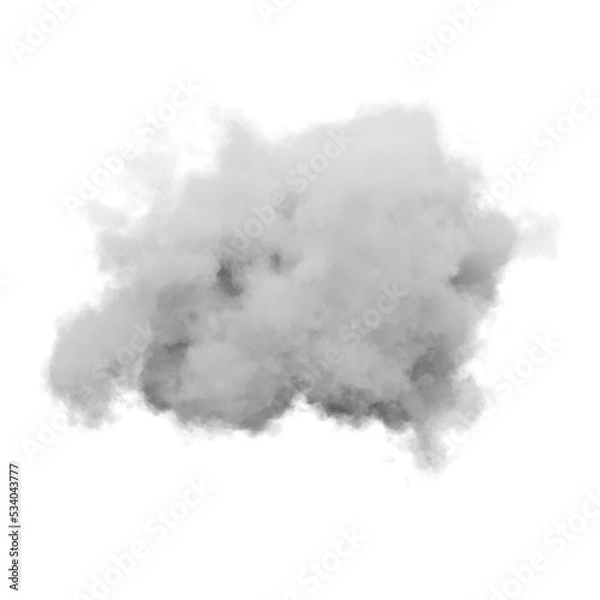 Fototapeta single white cloud with transparent background