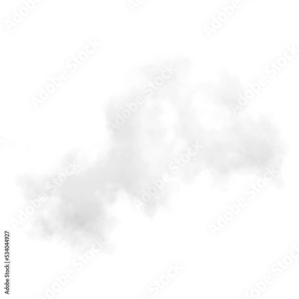 Fototapeta single white cloud with transparent background