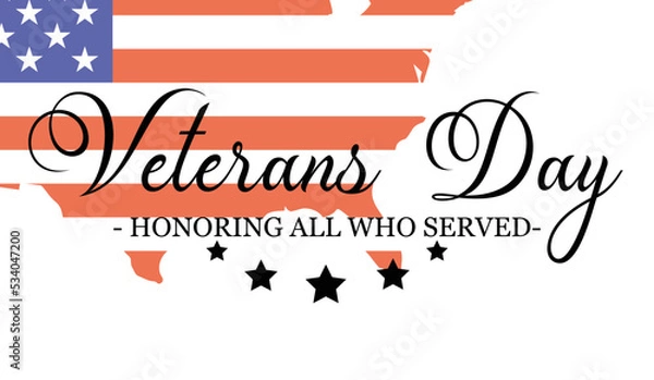 Fototapeta Veterans day. Honoring all who served. November 11