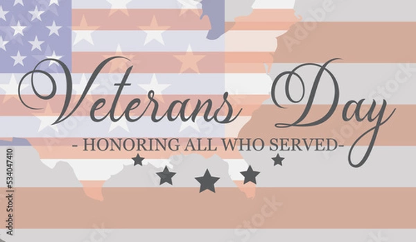 Fototapeta veterans day, November 11, honoring all who served, posters, modern design vector illustration