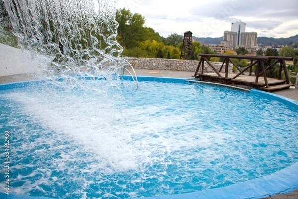 Obraz Waterfall into pool