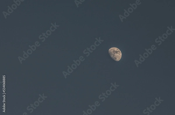 Fototapeta Luna creciente en cielo gris