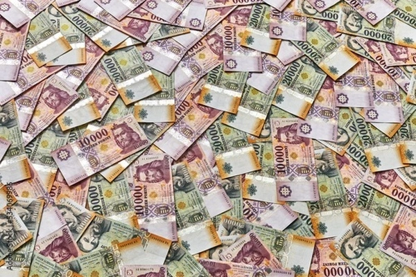 Fototapeta Banknotes Background, Hungarian Forints