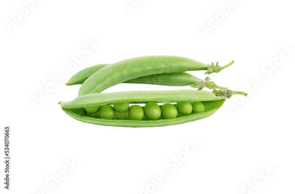 Fototapeta Green peas isolated on transparent png