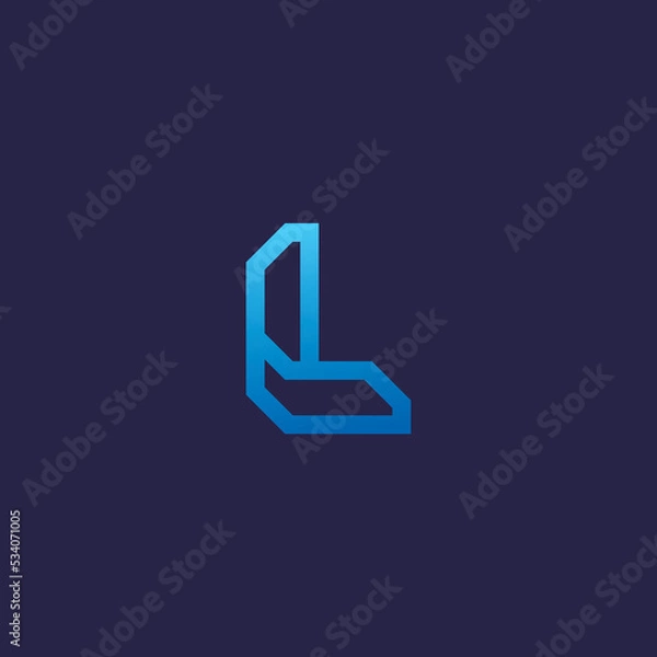 Obraz modern tech vector logo design  