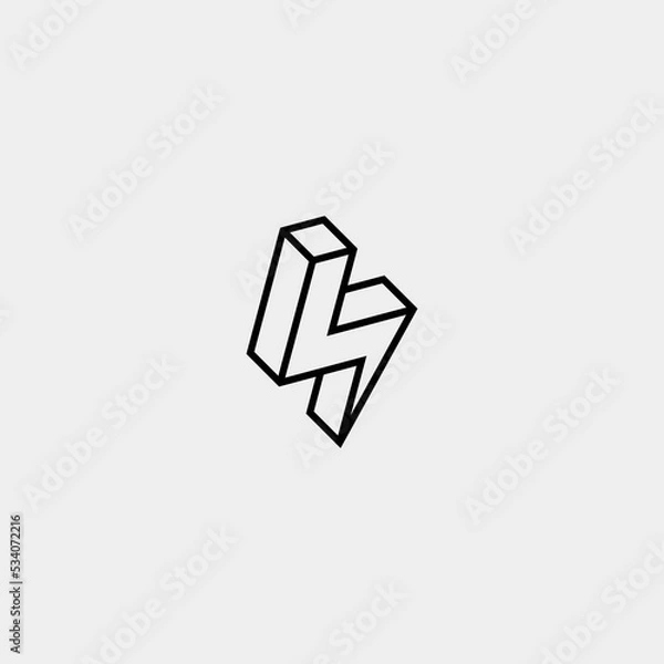 Obraz bolt flash 3d like design