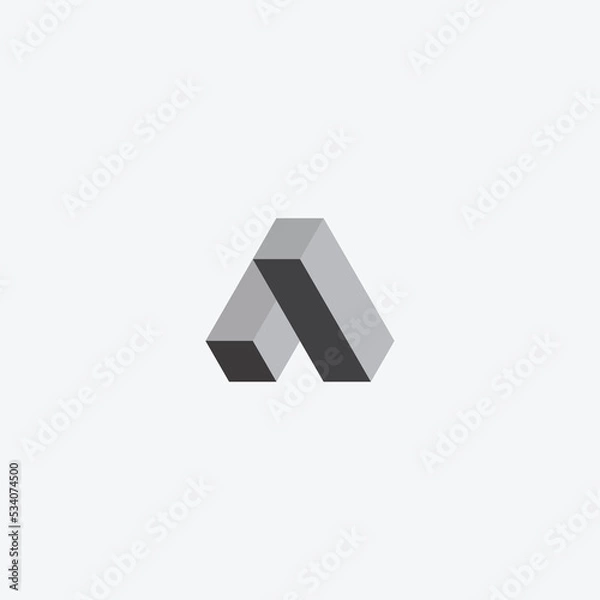 Obraz abstract black and white 3d shapes