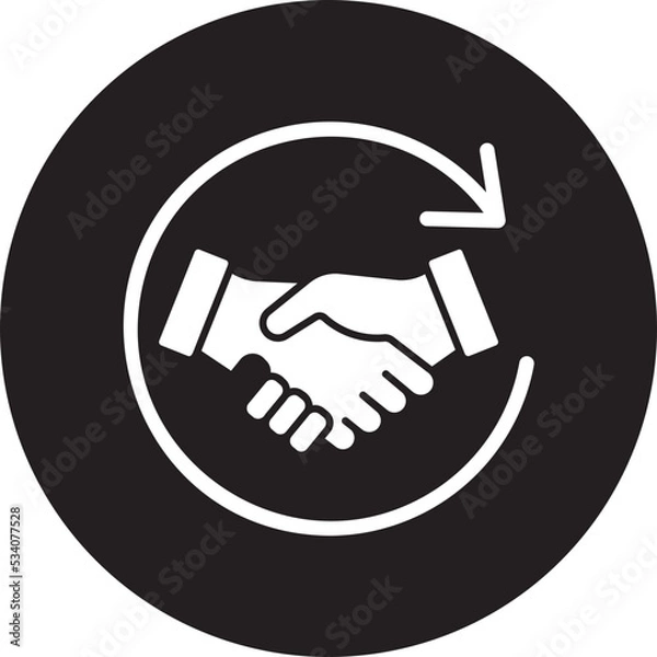 Obraz agreement glyph icon