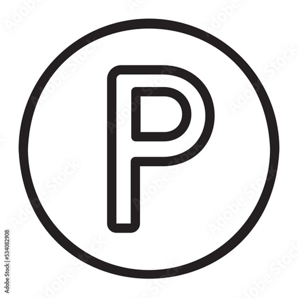 Obraz parking icon