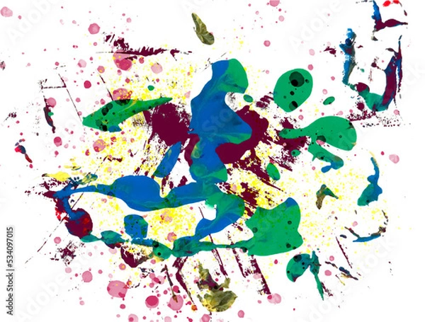 Fototapeta Texture of a fluid mixture of acrylic and watercolor paints