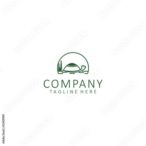 Obraz Turtle logo design icon tamplate