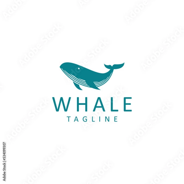 Obraz Whale logo design icon tamplate