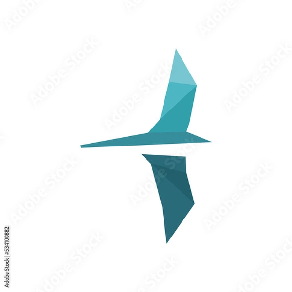 Fototapeta abstract shape bird vector stock illustrattion