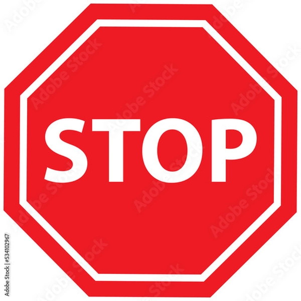 Obraz Stop sign isolated PNG image