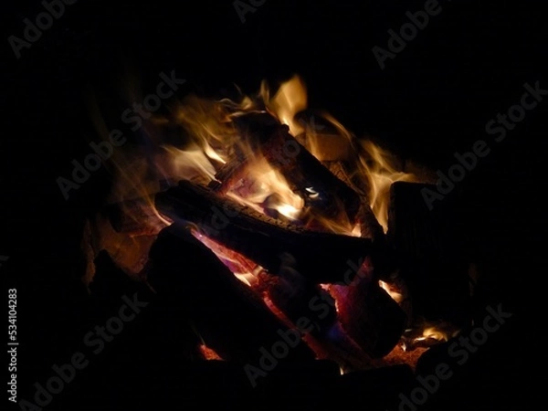 Obraz fire in the fireplace