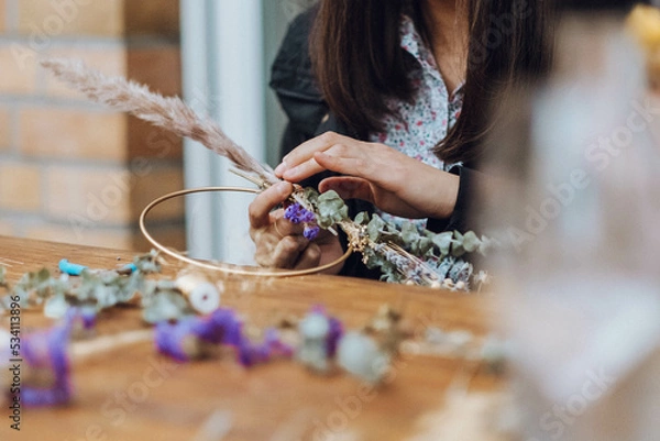 Obraz Blumenkranz binden