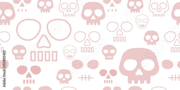 Fototapeta Seamless pattern with skulls for your design.eps