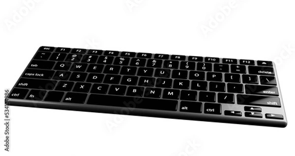Fototapeta computer keyboard isolated on white