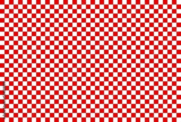 Fototapeta Abstract red and white checkered background