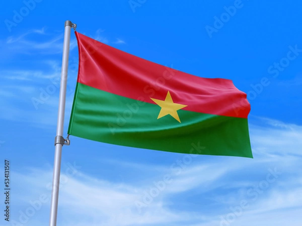 Obraz Burkina Faso flag waving in the wind