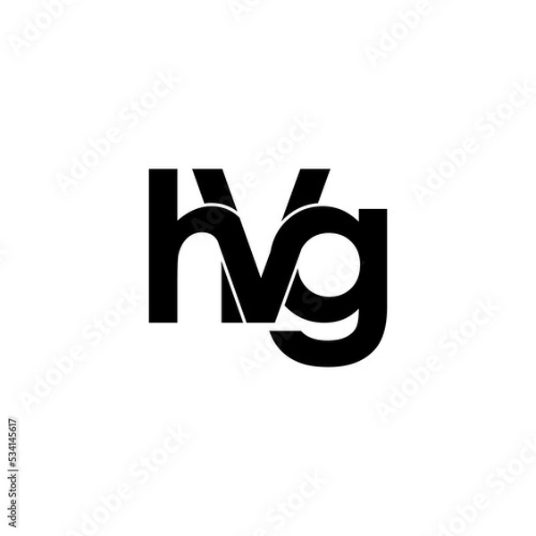 Fototapeta hvg lettering initial monogram logo design