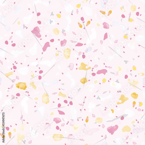 Fototapeta Terrazzo Texture Vector. Flooring Seamless Pattern