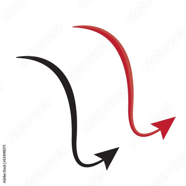 Obraz devil tail red arrow red devil vector illustration