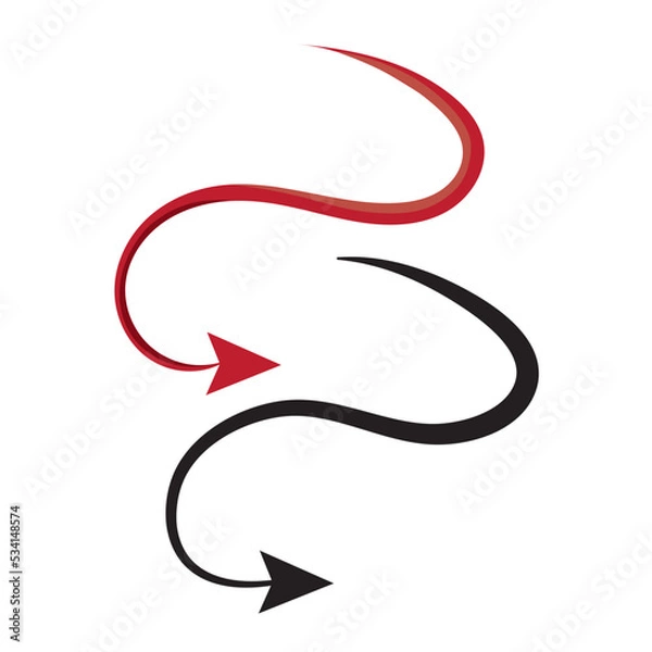Obraz devil tail red arrow red devil vector illustration
