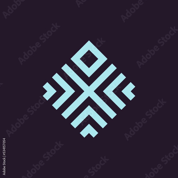 Obraz Monogram Letter X Arrow Logo