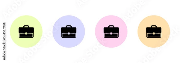 Fototapeta Briefcase icon collection.
