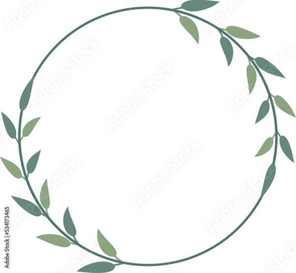 Fototapeta Leaf Frame Wreath