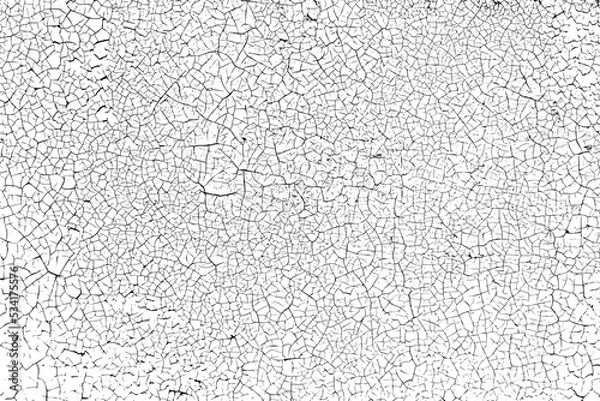 Fototapeta Finely cracked texture with transparent background - easy to create abstract scratched, cracked effects