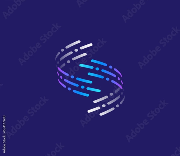 Fototapeta Software Logo - Artificial Intelligence Symbol - Abstract Tech Icon