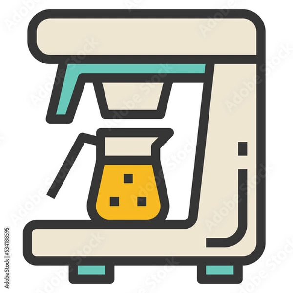 Fototapeta coffee modern line style icon