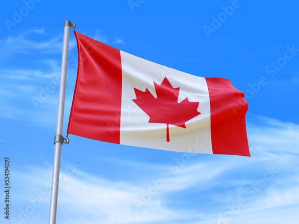 Obraz Canada flag waving in the wind