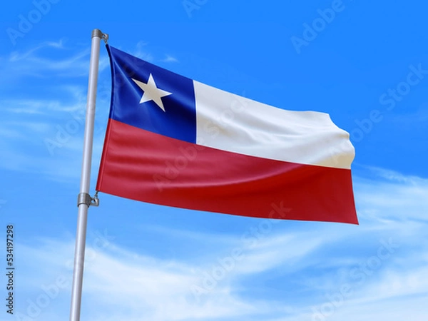 Obraz Chile flag waving in the wind