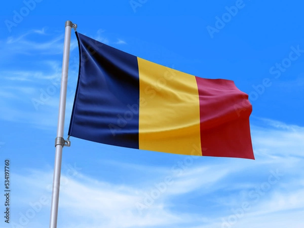 Obraz Chad flag waving in the wind