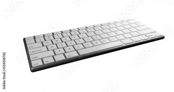 Fototapeta computer keyboard isolated on white