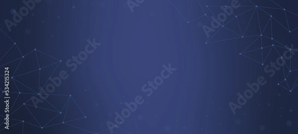 Obraz Dark blue gradient background with the network connection pattern