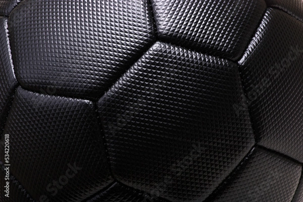 Obraz Black soccer ball texture background