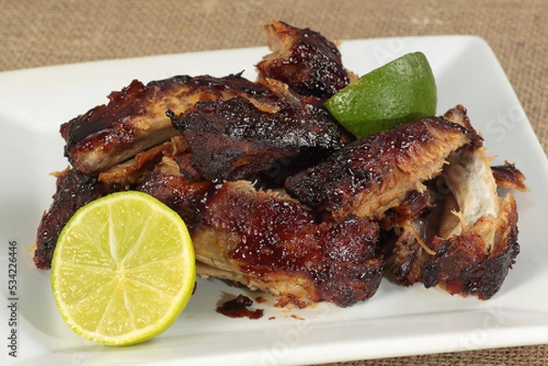 Fototapeta sticky pork ribs