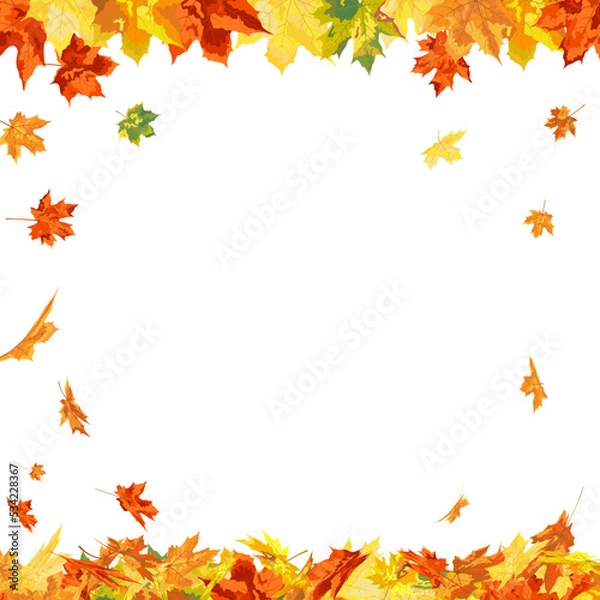 Fototapeta Autumn Maple Frame