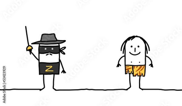 Obraz zorro & tarzan 