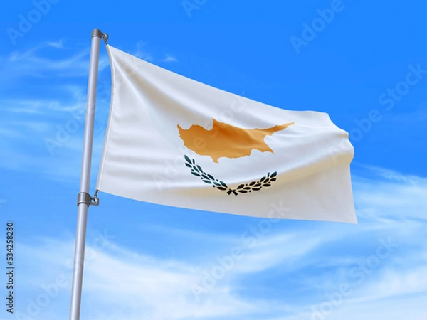 Obraz Cyprus flag waving in the wind