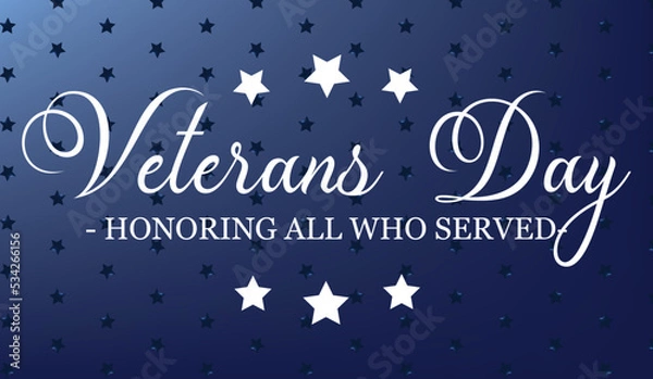 Fototapeta Creative illustration,poster or banner of happy veterans day with u.s.a flag background.