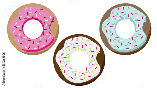 Fototapeta ドーナツのイラスト