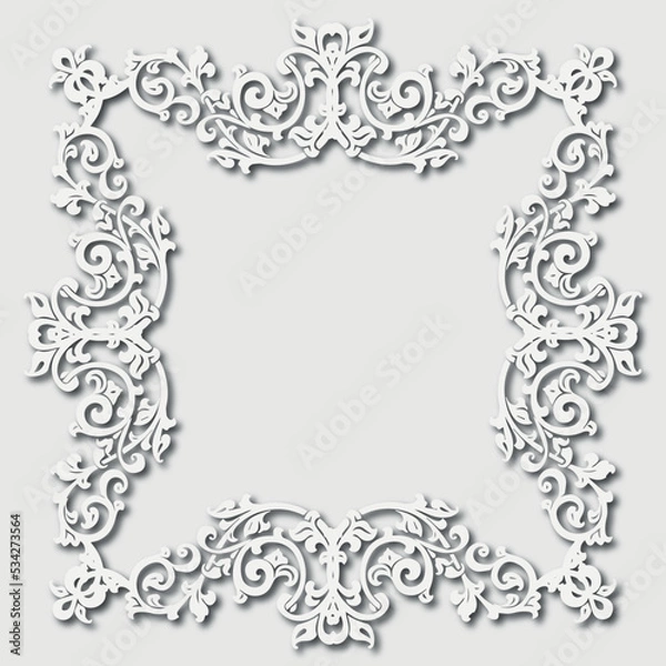 Fototapeta Frame, in the style of an ornament, Vector illustration eps 10, Art.