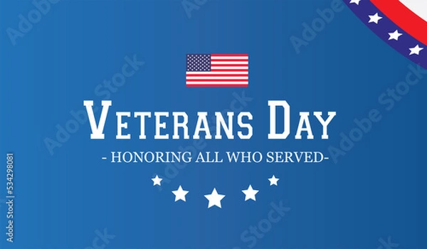 Fototapeta Happy Veterans Day. American flags veterans against a blackboard background.