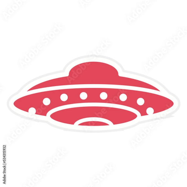 Fototapeta UFO Icon Style